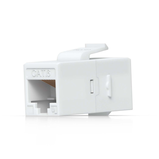 Conector Keystone Cat6 Pass-Through UniFi Ubiquiti, Pachet 12 buc., UACC-Keystone-Coupler-C6
